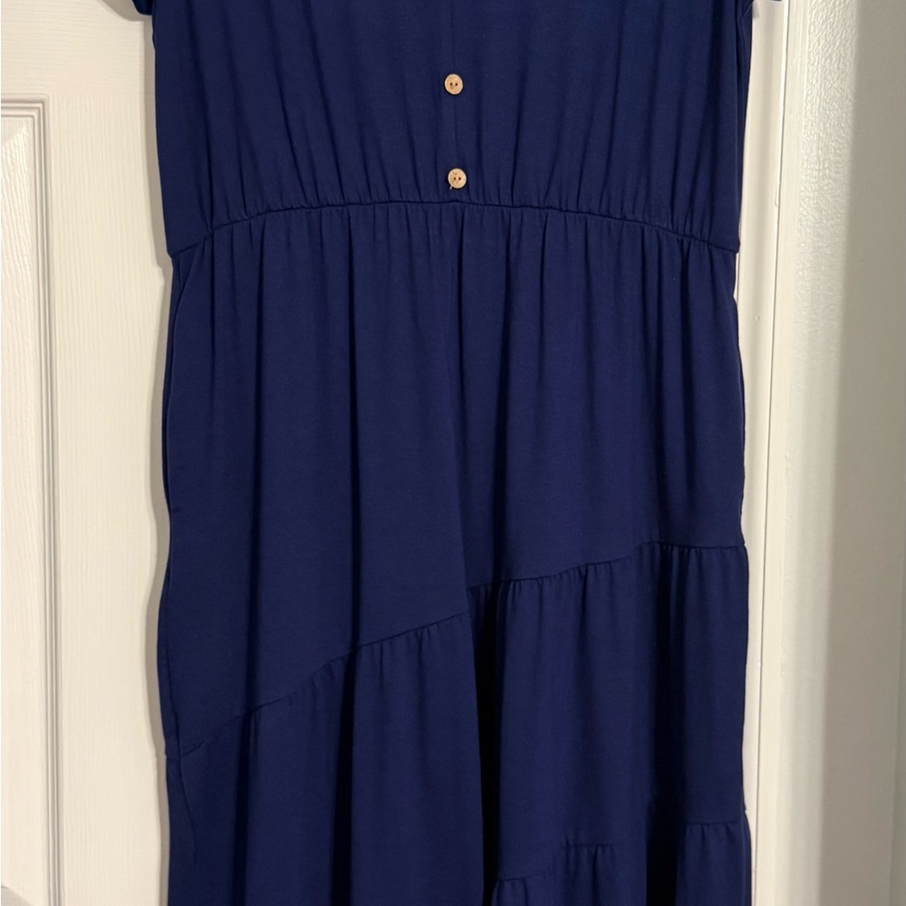 Amazon Women's Midi Dress - Navy Blue